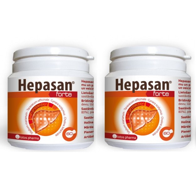 Action. 2 pcs Hepasan Forte capsules N60