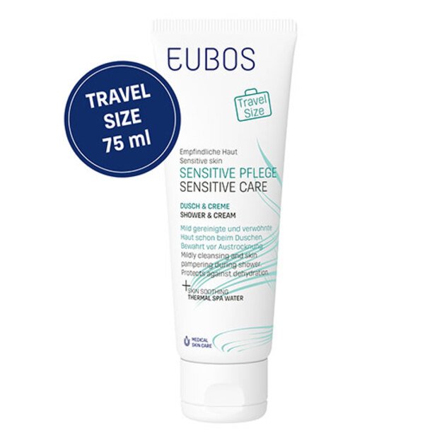 Eubos Shower & Cream for dry skin 75 ml (travel size)