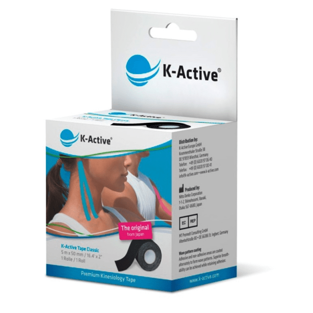Kinesiology Adhesive Tape K-Active Classic 5 cm x 5 m (black)