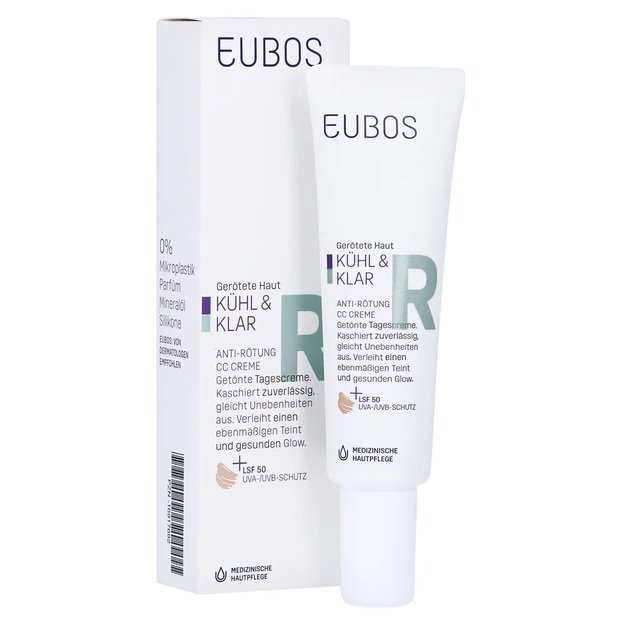 Eubos Cool & Calm redness relieving CC cream SPF50