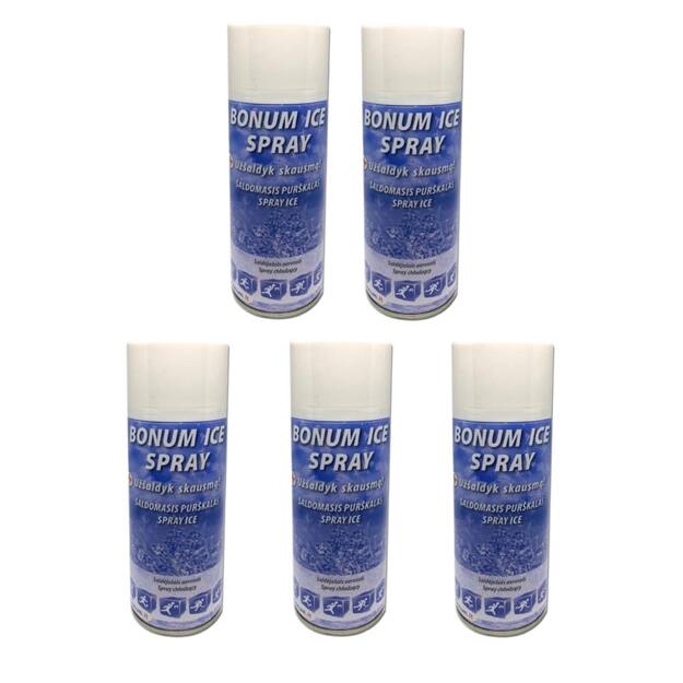 GOOD PRICE! 5 pcs. Bonum Ice Spray 400 ml