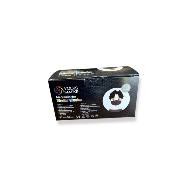 Children's black medical unit. masks (50pcs)