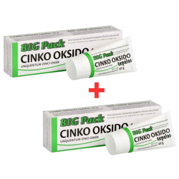 1+1 SALE! Zinc oxide ointment BIG PACK 40g